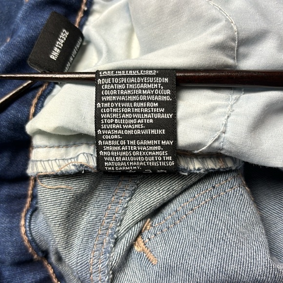 Wax Jeans Butt I Love You Stretch Distressed Cropped Denim Jeans, Sz 0 HEMMED - Picture 7 of 13